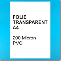 Transparente Folie A4.