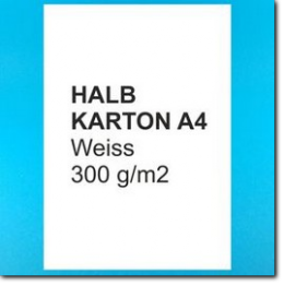 A4 Halbkarton weiss 300 g/m2.