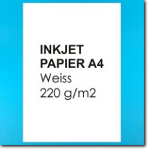 A4 Injetpapier weiss, 220 g/m2.