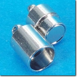 Magnet Verschluss Silberfarben 20 x 7 mm.