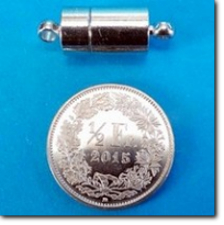 Magnet Verschluss Silberfarben 20 x 7 mm.