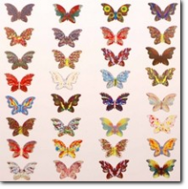 32 magnetische Schmetterling Deko Teile.