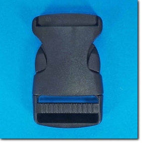 Gurt Steckschnalle 32 mm, 2 Stück, Kunststoff schwarz.
