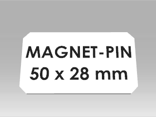 Karton Magnet Pin 50 x 28 mm.